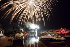 Fireworks at Libby's Beach in Grand Lake NB.