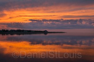 Sunset on the water in Grand Barachois, NB.