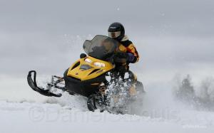 Snowmobiling in New Brunswick.