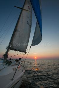 Sunset sailing on Shediac Bridge NB.